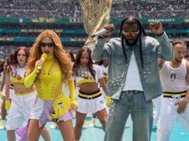 Burna Boy Flies Nigeria Flag, Performs Dai Dai With Shakira at FIFA World Cup 2026 Opening Ceremony